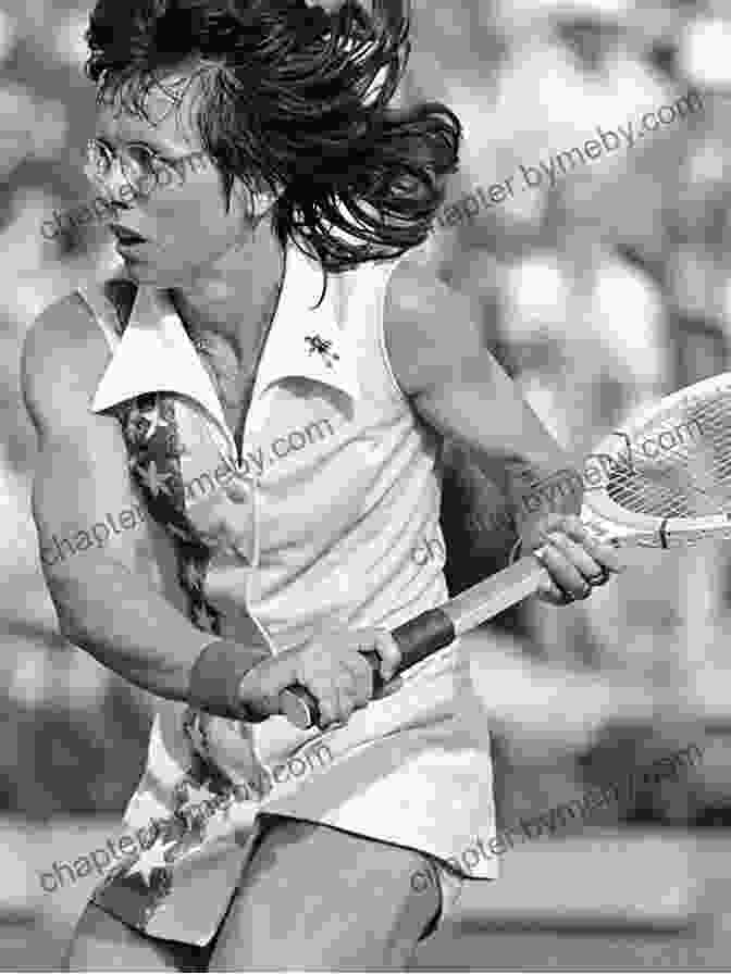 A Black And White Photo Of Billie Jean King Playing Tennis Great Americans In Sports: Mia Hamm: On The Field With (Matt Christopher Sports Bio Bookshelf)