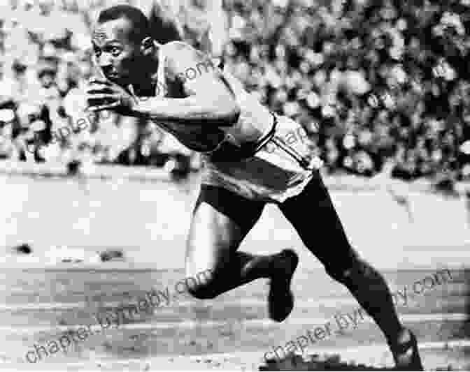 A Black And White Photo Of Jesse Owens Running In A Race Great Americans In Sports: Mia Hamm: On The Field With (Matt Christopher Sports Bio Bookshelf)