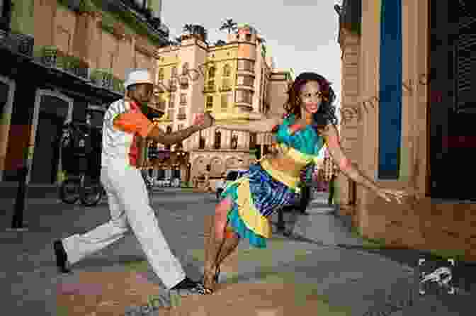 A Couple Dancing In The Streets Of Havana, Surrounded By Vibrant Colors All The Way To Havana