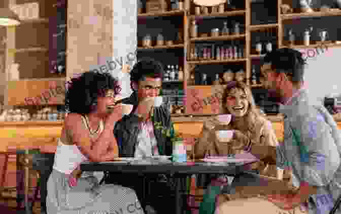 A Group Of People Sitting Around A Table In A Coffee Shop, Talking And Laughing. A Comic Essay About New York City