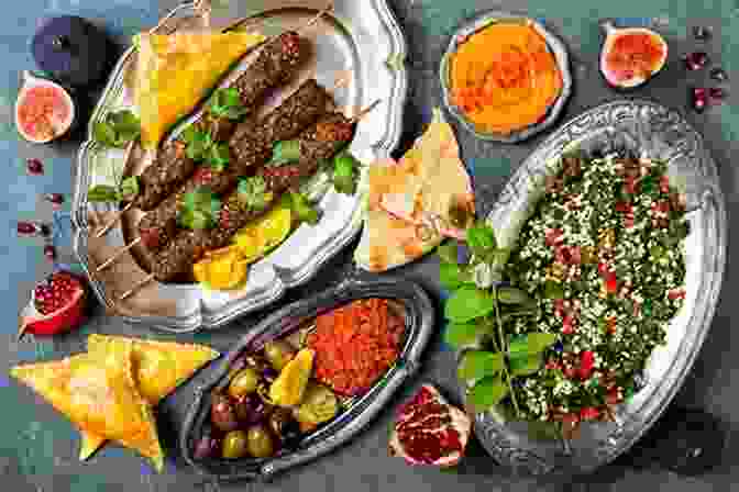 A Spread Of Traditional Middle Eastern Dishes With Aromatic Spices And Fresh Ingredients From Souk To Souk: Travels Through The Middle East