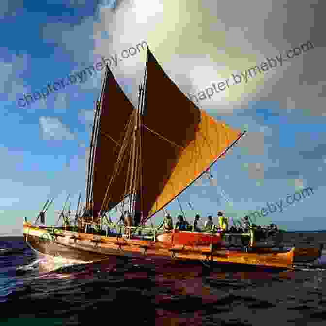 A Traditional Polynesian Voyaging Canoe, Showcasing Its Double Hulled Design And Elaborate Carvings. Polynesian Seafaring And Navigation: Ocean Travel In Anutan Culture And Society