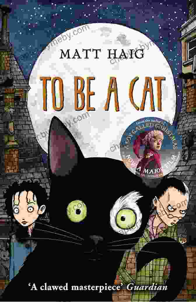 An Alluring Cover Of 'To Be Cat' By Matt Haig, Adorned With The Silhouette Of A Cat Against A Radiant, Starry Backdrop. To Be A Cat Matt Haig