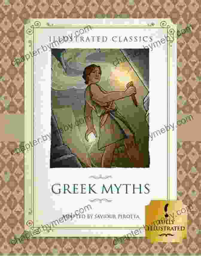 Classic Myths Illustrated Book Cover, Featuring A Vibrant And Intricate Illustration Of Zeus, The King Of The Gods, Wielding A Thunderbolt. Classic Myths (Illustrated) Mathew Simmon