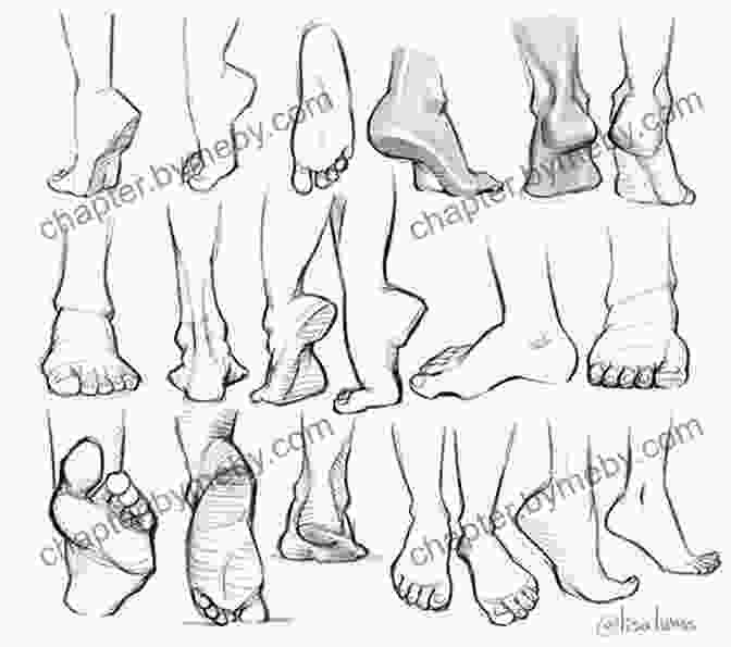 Draw Foot In 20 Poses Male Book Cover Draw 1 Foot In 20 Poses Male: Learn How To Draw For Anime Manga Characters And Boys Step By Step For Beginners Kids Teens Artists (Draw 1 In 20 16)