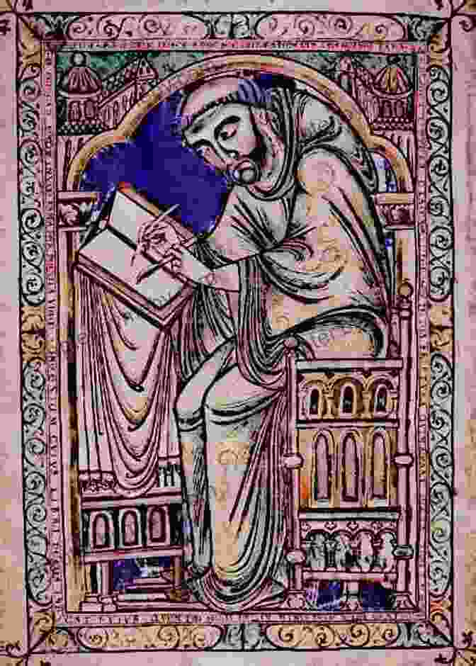 Illuminated Manuscript Depicting A Scribe At Work The Gilded Page: The Secret Lives Of Medieval Manuscripts