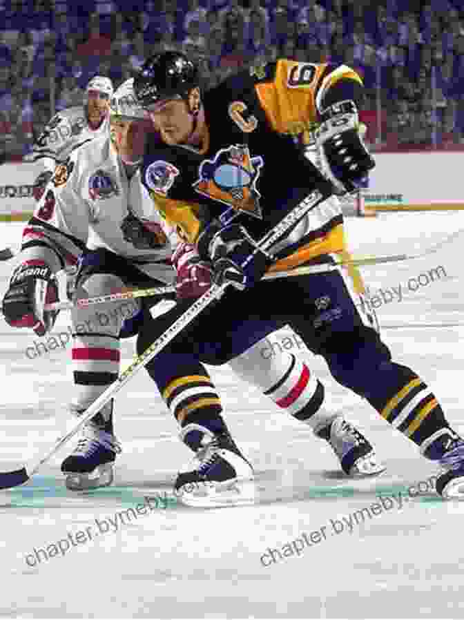 Mario Lemieux, A Legendary Hockey Player, Is Captured In Action During A Game. Mario Lemieux As Seen By His Contemporaries