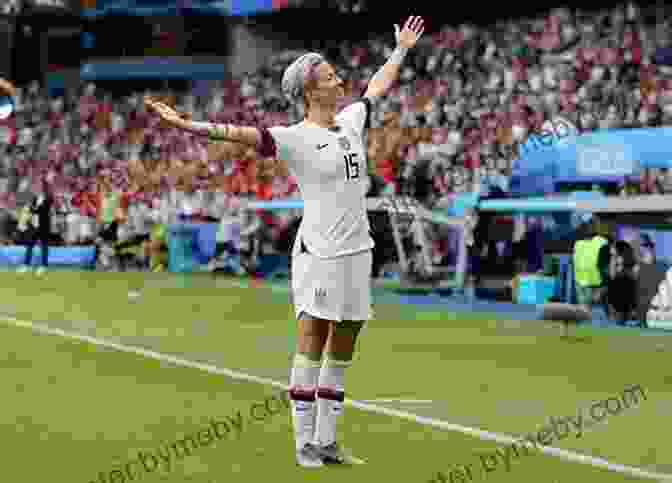 Megan Rapinoe Celebrating A Goal, With The Text 'Megan Rapinoe: The Trailblazing Advocate' On The Field With Megan Rapinoe Alex Morgan Carli Lloyd And Mallory Pugh