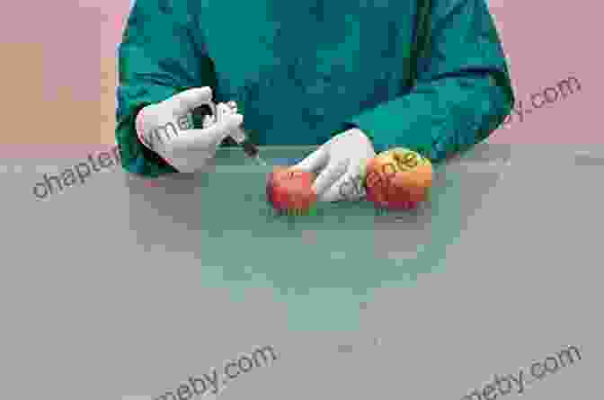 Scientist Holding An Apple With A Syringe Fooling With Mother Nature: A Small With Big Ideas