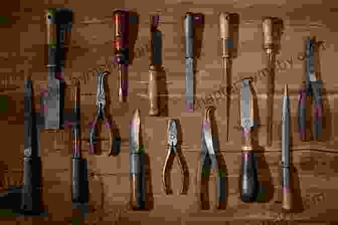 Silversmithing Tools Arranged On A Workbench. Beginning Silversmithing: The Complete Guide To Silversmithing