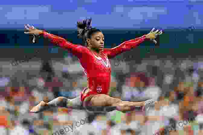 Simone Biles, A World Renowned Gymnast, Striking A Powerful Pose Flying High: The Story Of Gymnastics Champion Simone Biles (Who Did It First?)